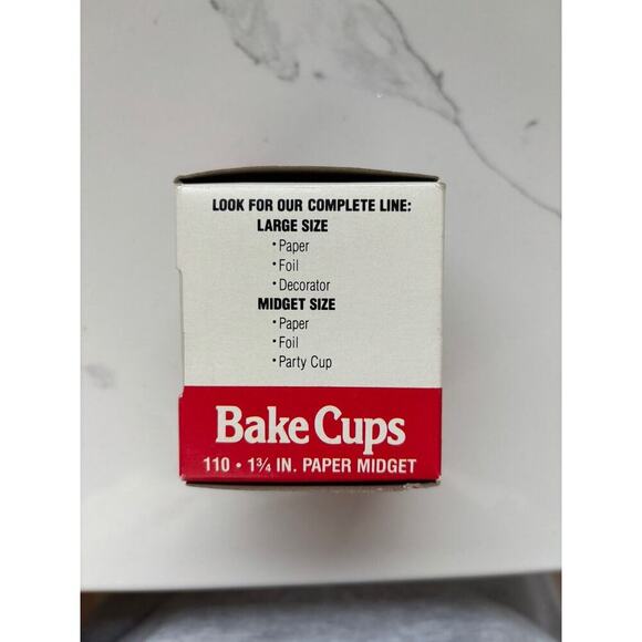 Bakers Choice Paper Midget Pink Paper 110 Bake Cups 1 3/4 IN Vintage 85% Full - Picture 5 of 6